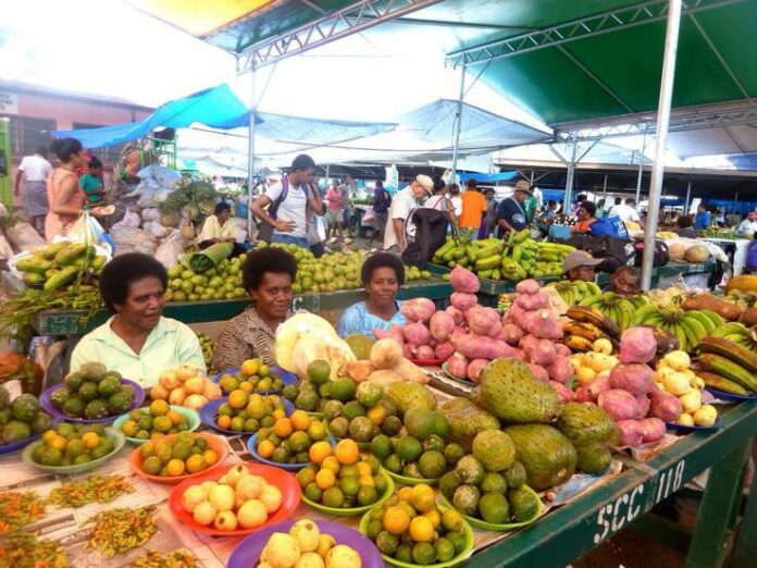 Mama-mama di Suva Market, Fiji. Foto dari pintest.